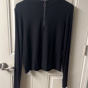 Black Quarter Zip Top!